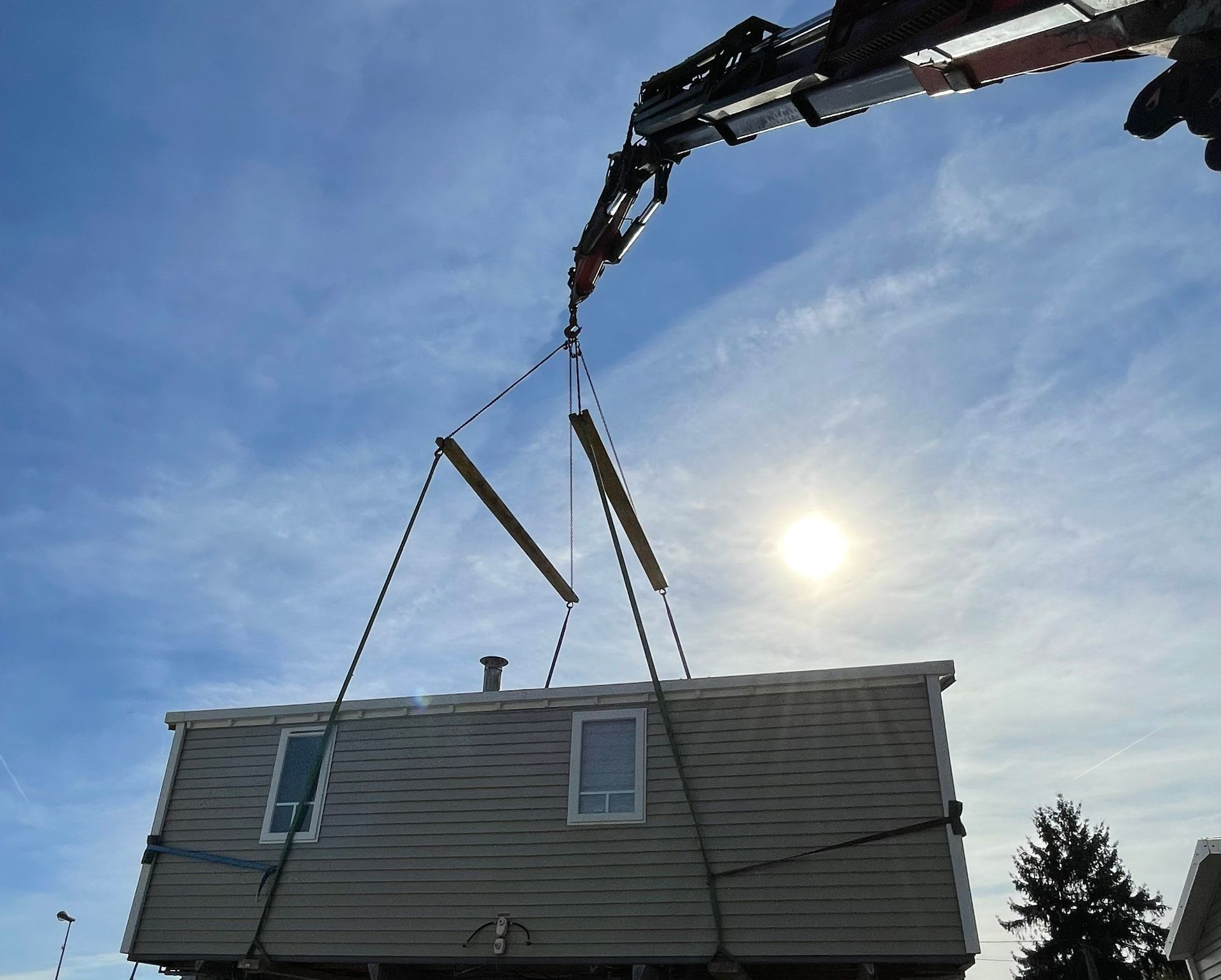 Levage de mobile home