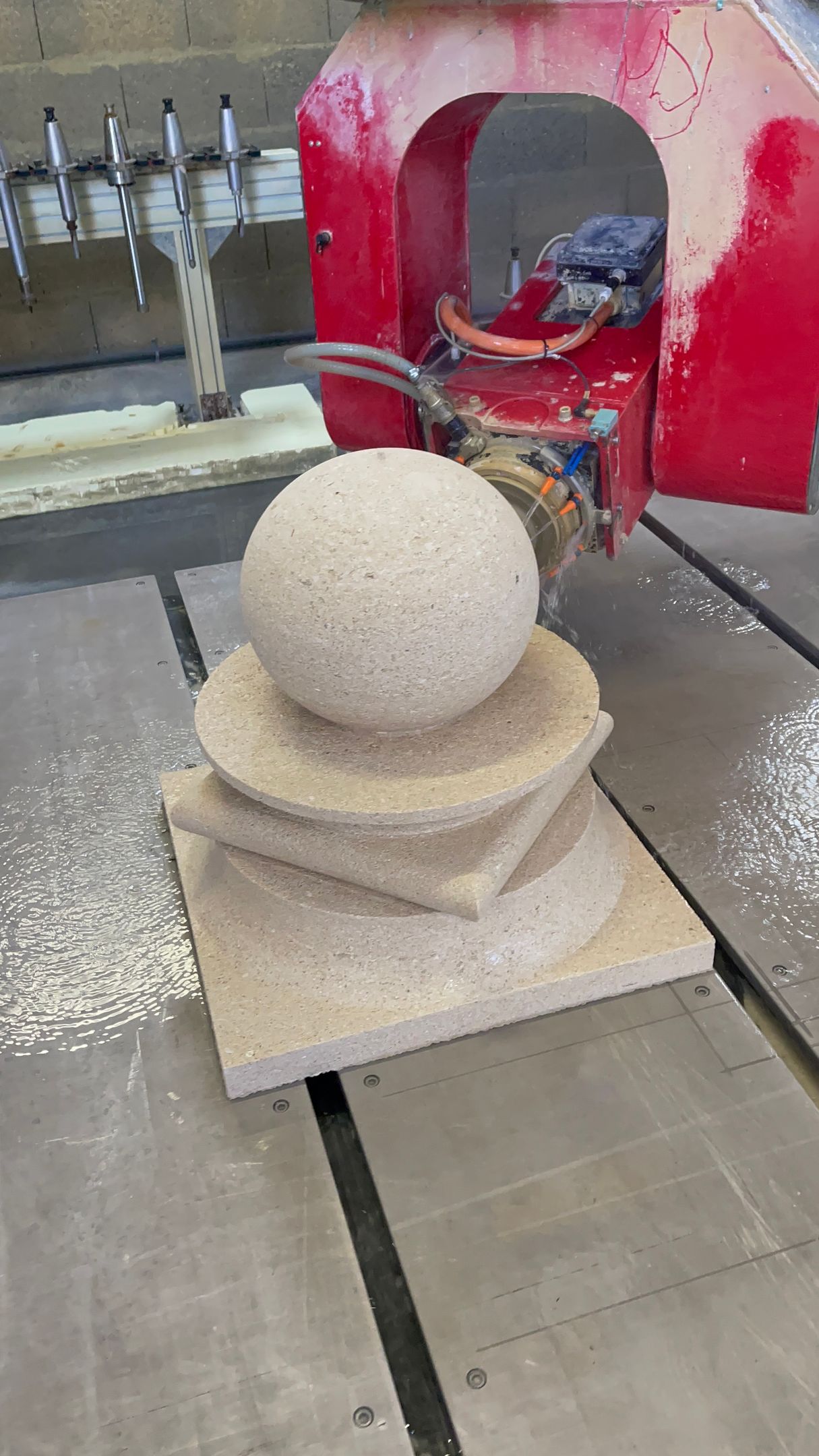 Dessus d'une colonne en pierre