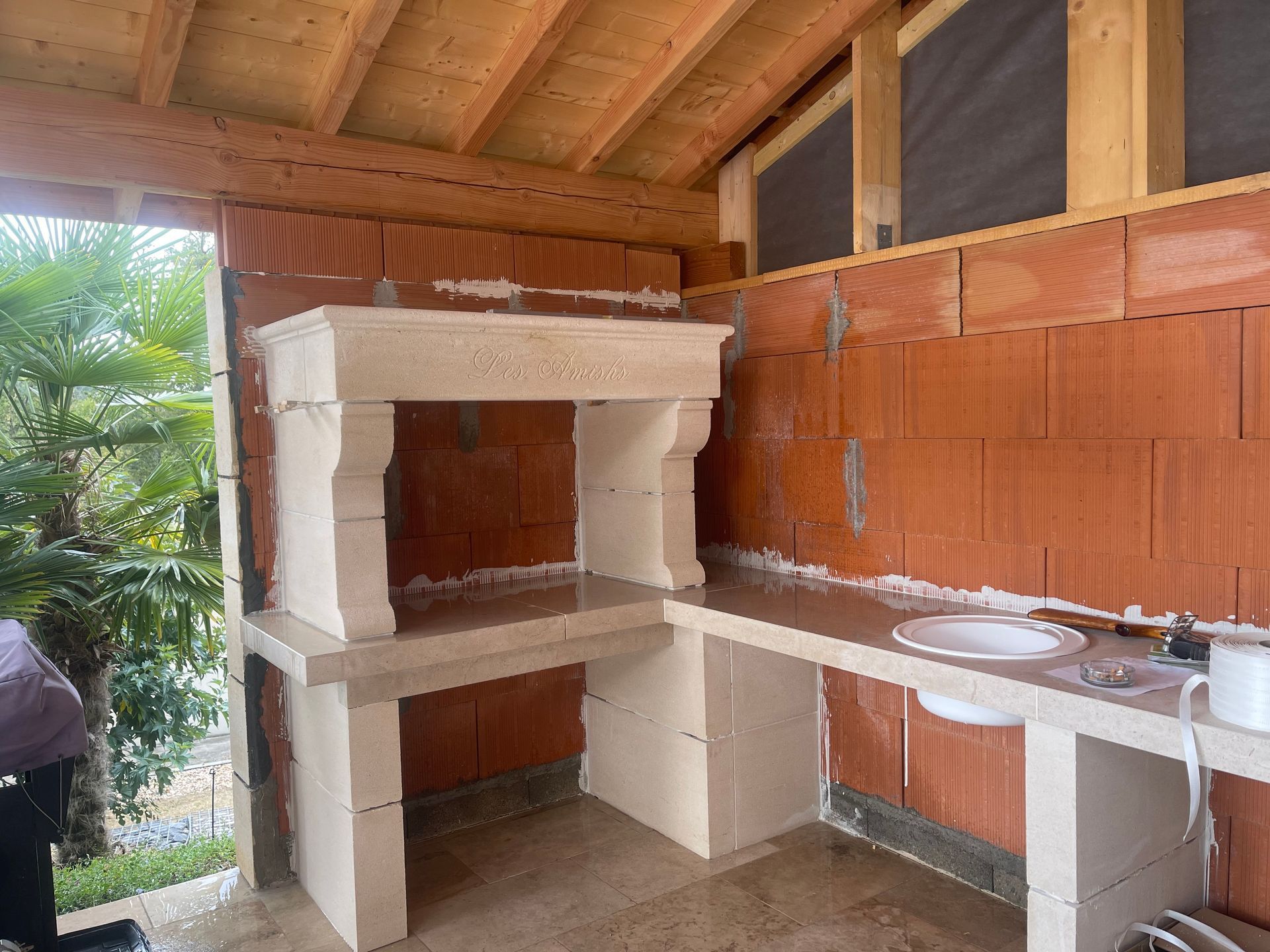 Conception de cheminée en pierre