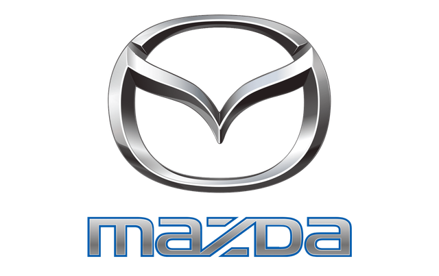 A mazda logo is shown on a white background.