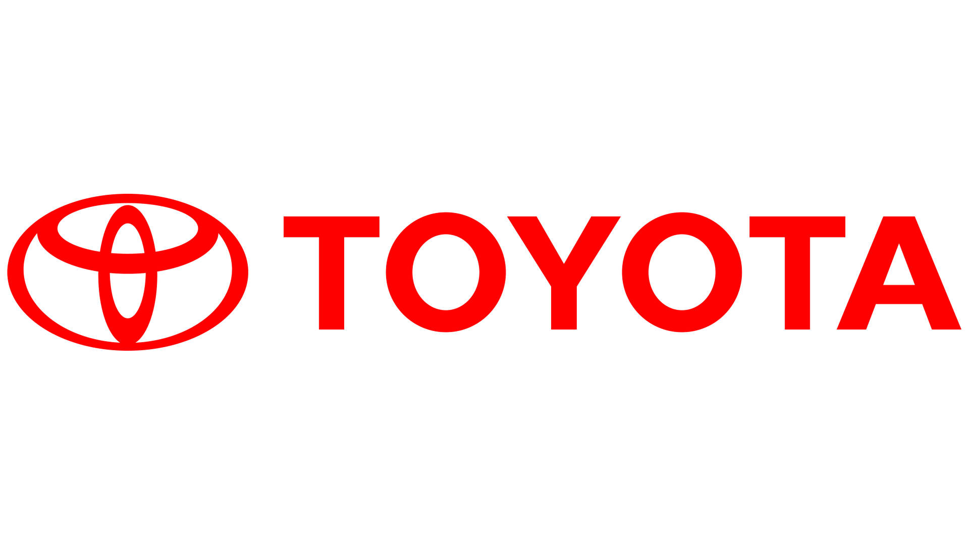 The toyota logo is red and white on a white background.