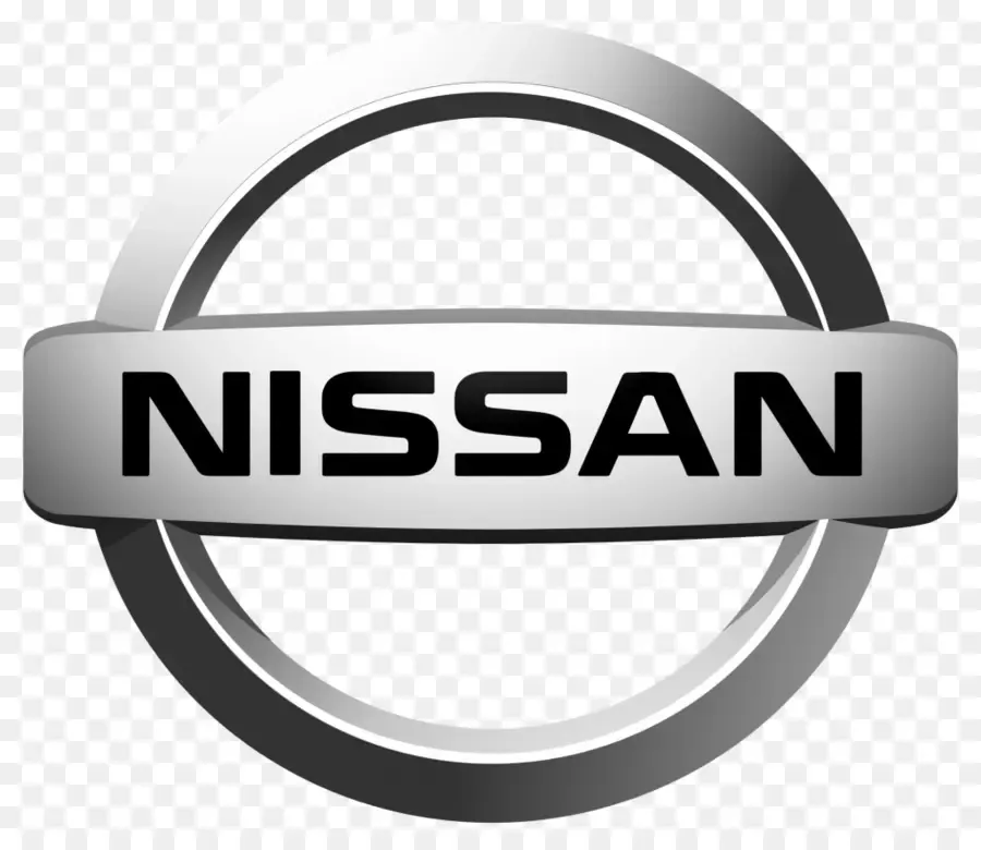 The nissan logo is on a white background.