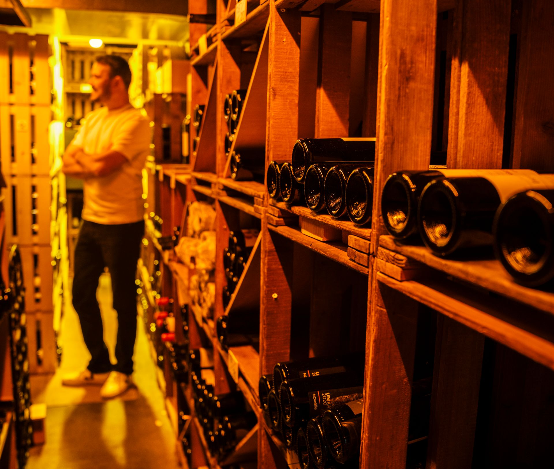 Markus in Weinkeller