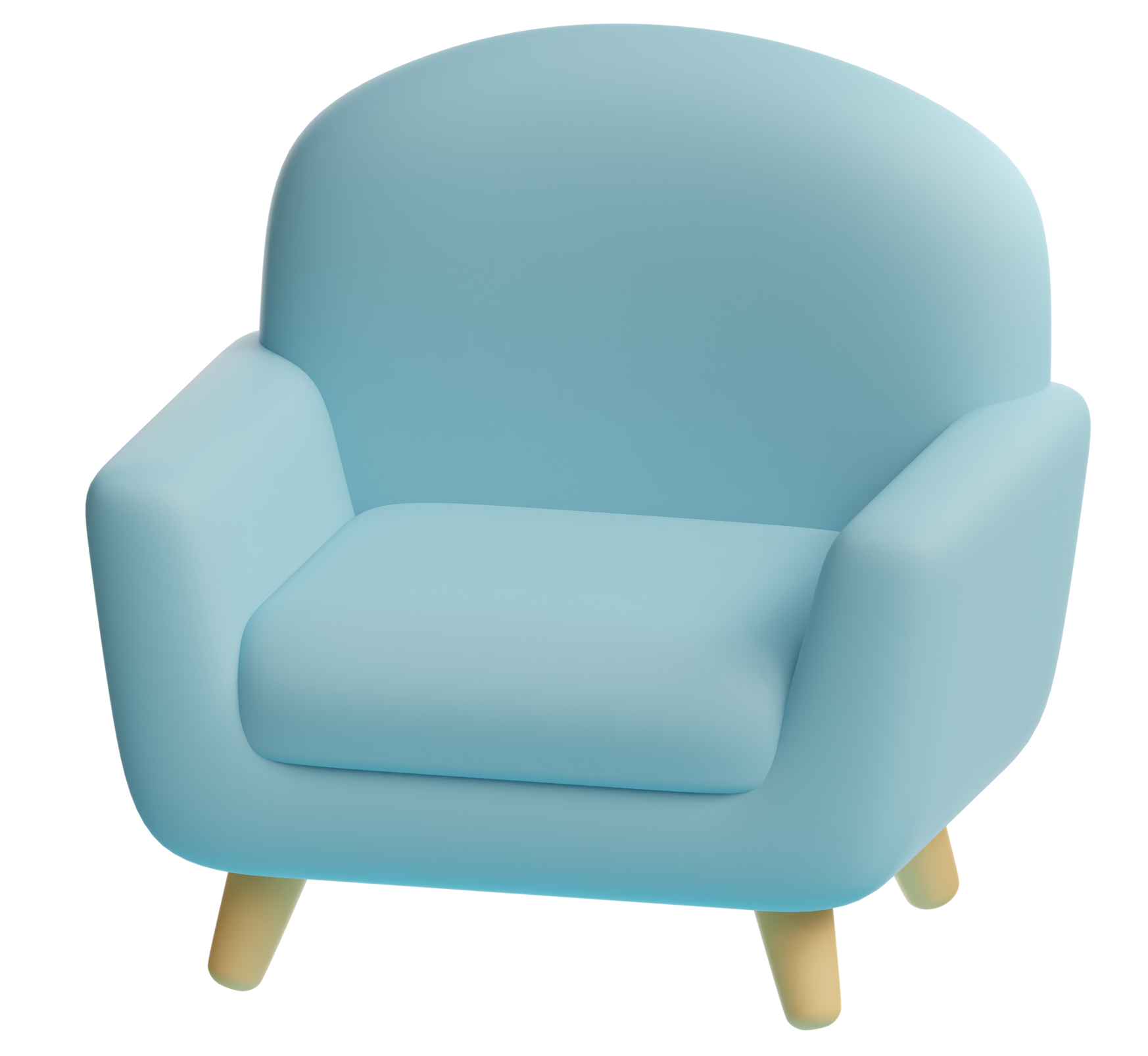 Fauteuil 3D de couleur bleue
