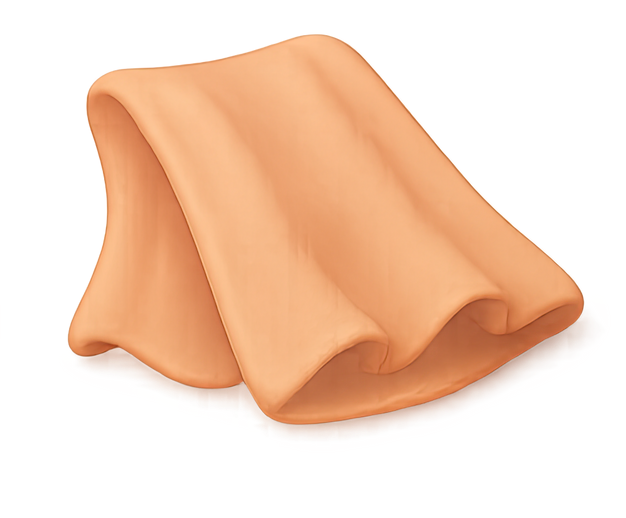 Un tissu orange