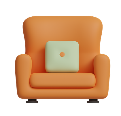 Un fauteuil orange