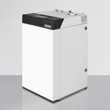 Congélateur de laboratoire blanc avec un dessus noir.