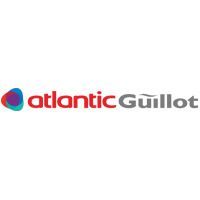 Logo d'Atlantic Guillot avec une forme abstraite colorée et le nom de l'entreprise.