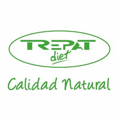 Un logotipo verde para una empresa llamada Tepat Diet.