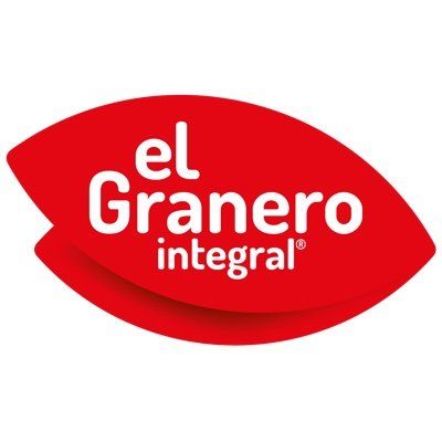 Un logotipo rojo y blanco para El Granero Integral.