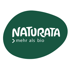 El logotipo de Naturata es un círculo verde con las palabras