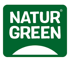 Un logotipo verde y blanco para el verde natural.