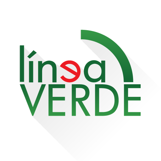 Un logo verde y rojo para Lina Verde.