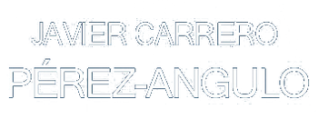 Javier Carrero P&eacute;rez-Angulo en texto con contorno gris sobre fondo blanco.
