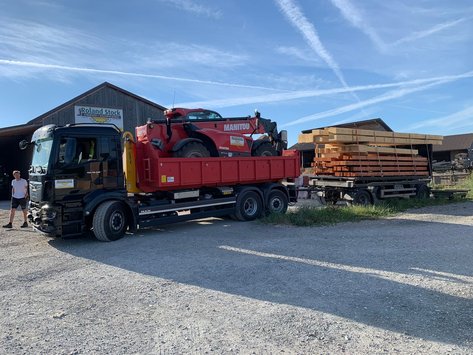 Materialtransport für Zimmerei