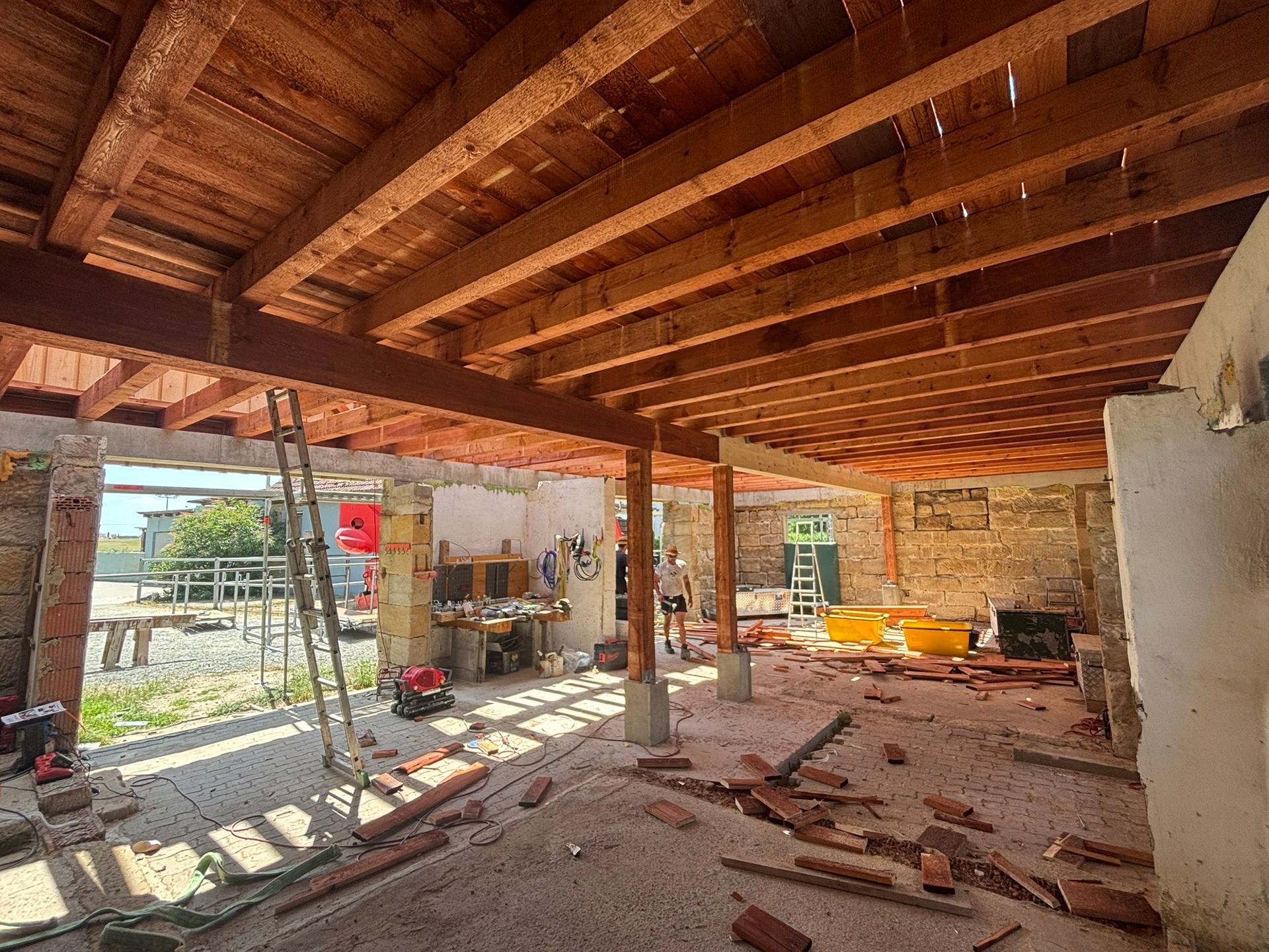 Holzbau mit Pultdach