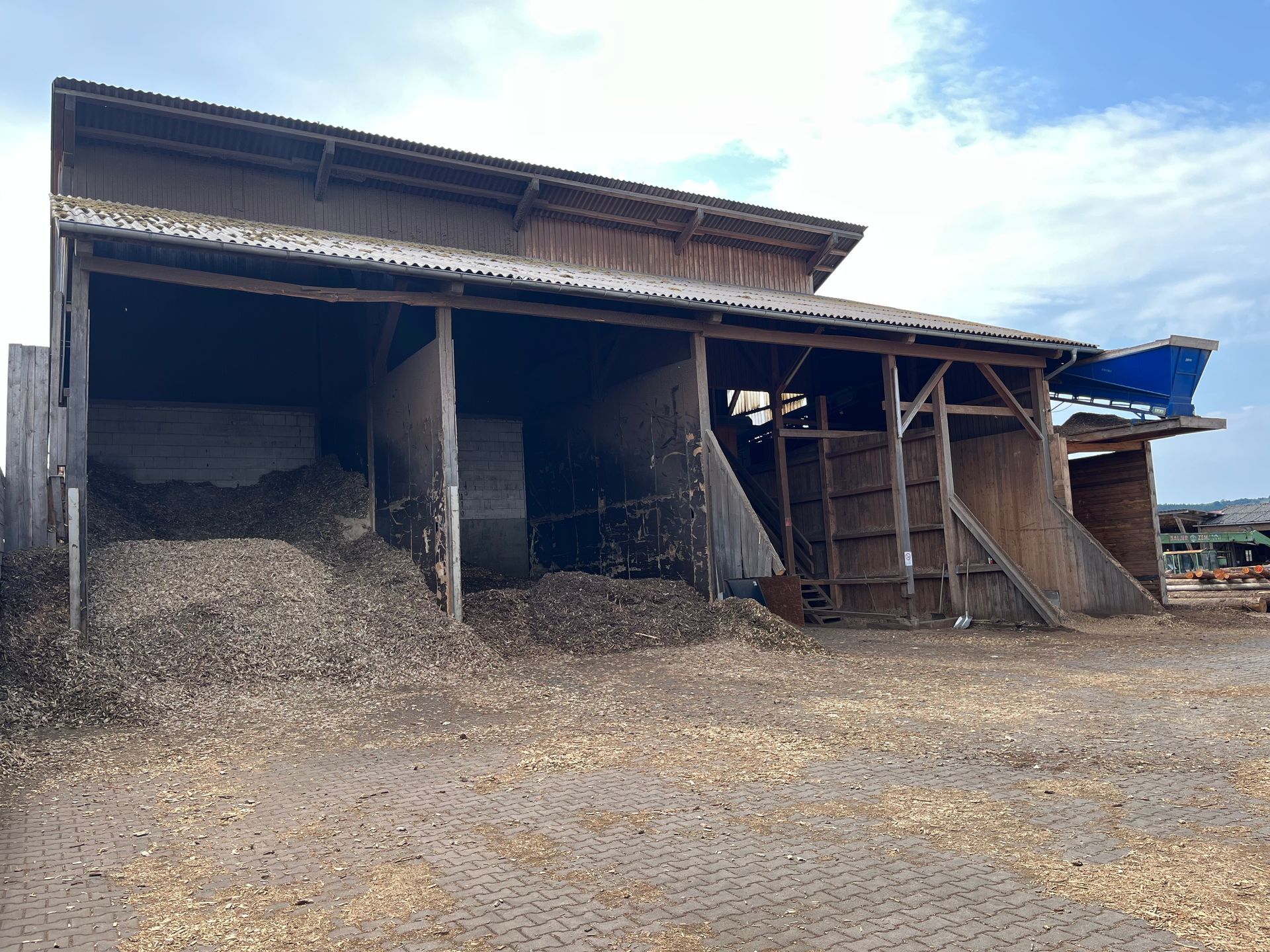 Offene Hackschnitzel-Trocknungsboxen
