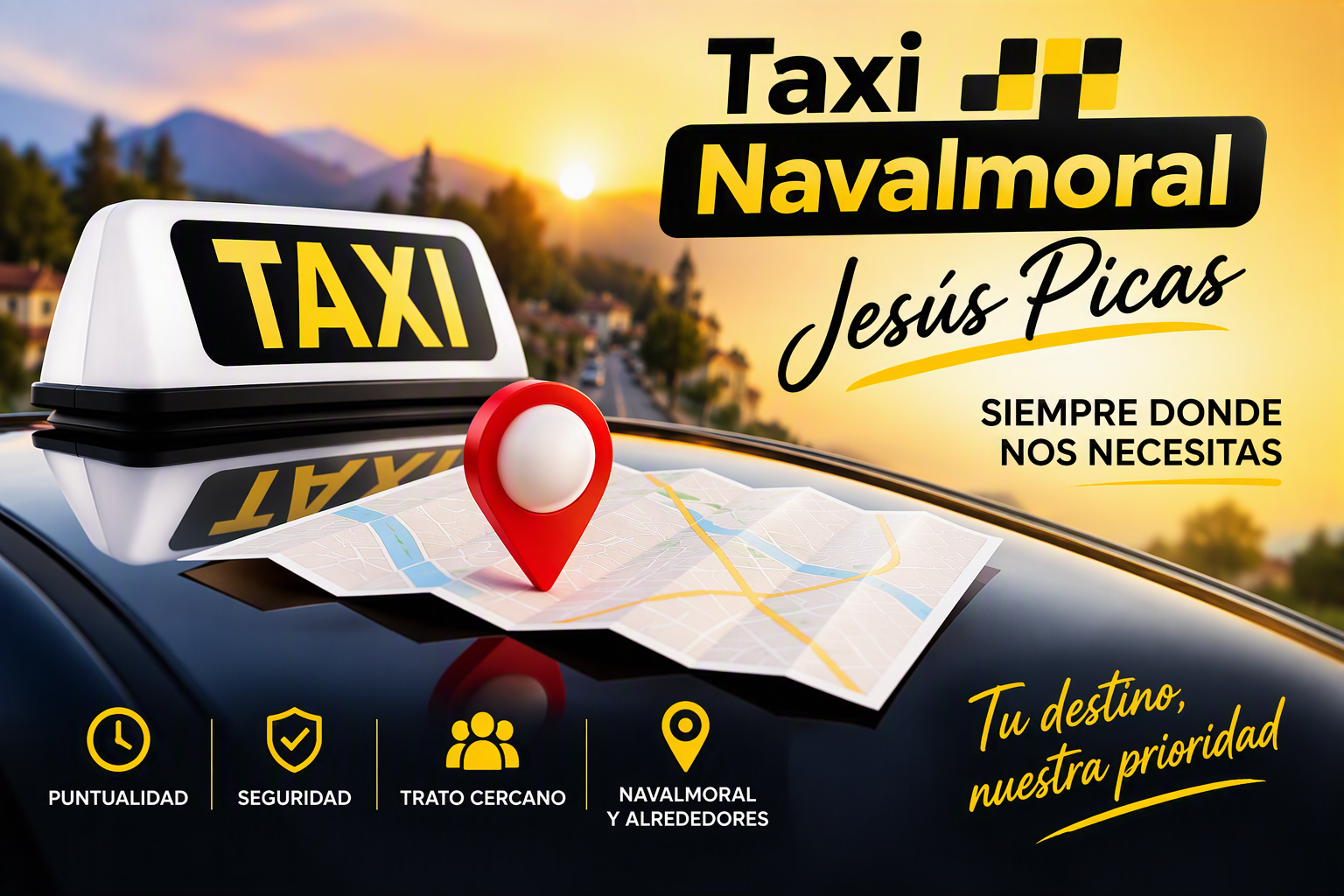 Taxi Navalmoral Jesús Picas organizando tu viaje cuando lo necesites.