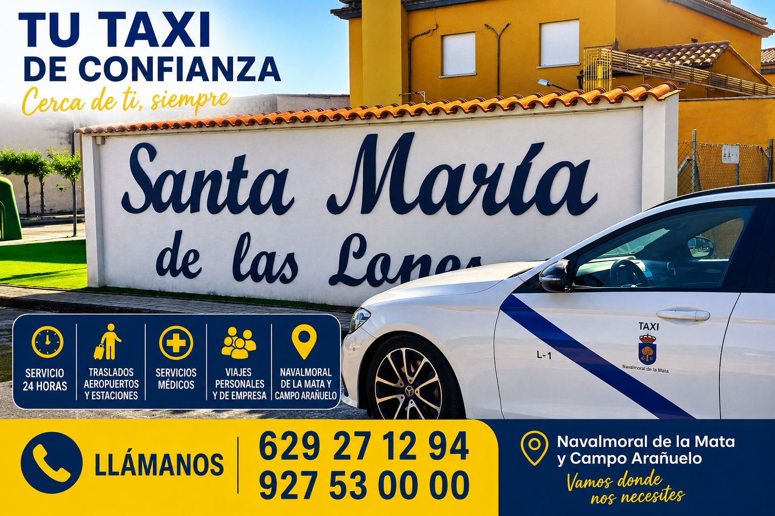 Taxi Navalmoral Jesús Picas Hospital Madrid Taxi Navalmoral Santa Maria de las Lomas Talayuela