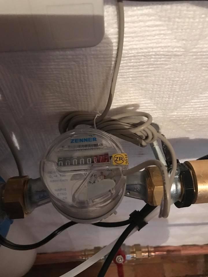 Un compteur d'eau vu de haut