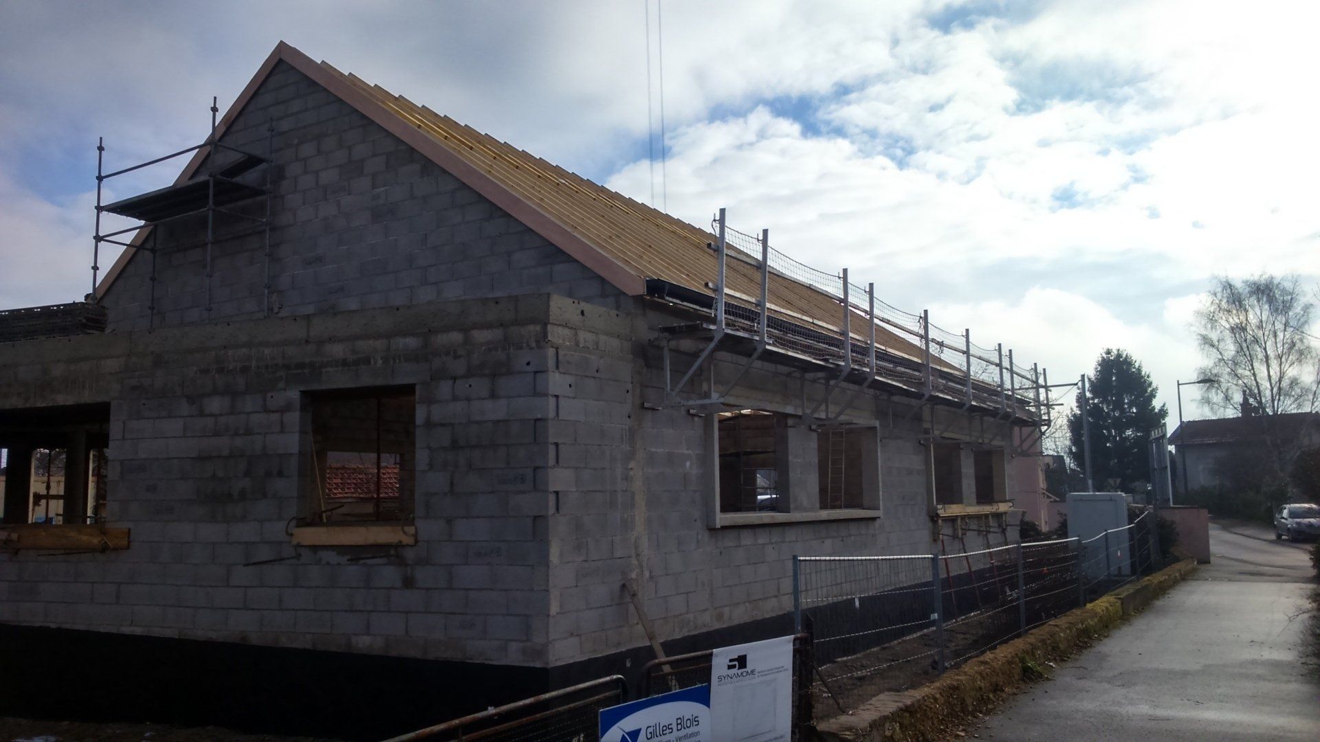 Maison en parpaing en construction