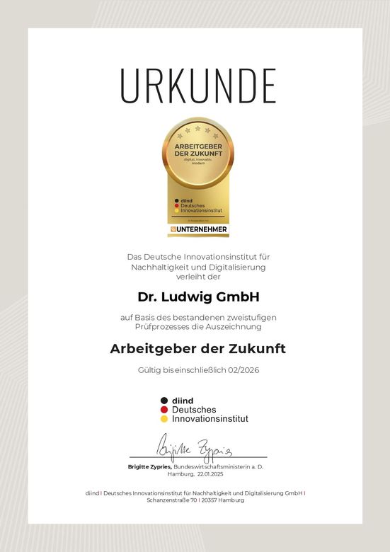 Es ist ein Zertifikat mit der Aufschrift „Zertifikat“.