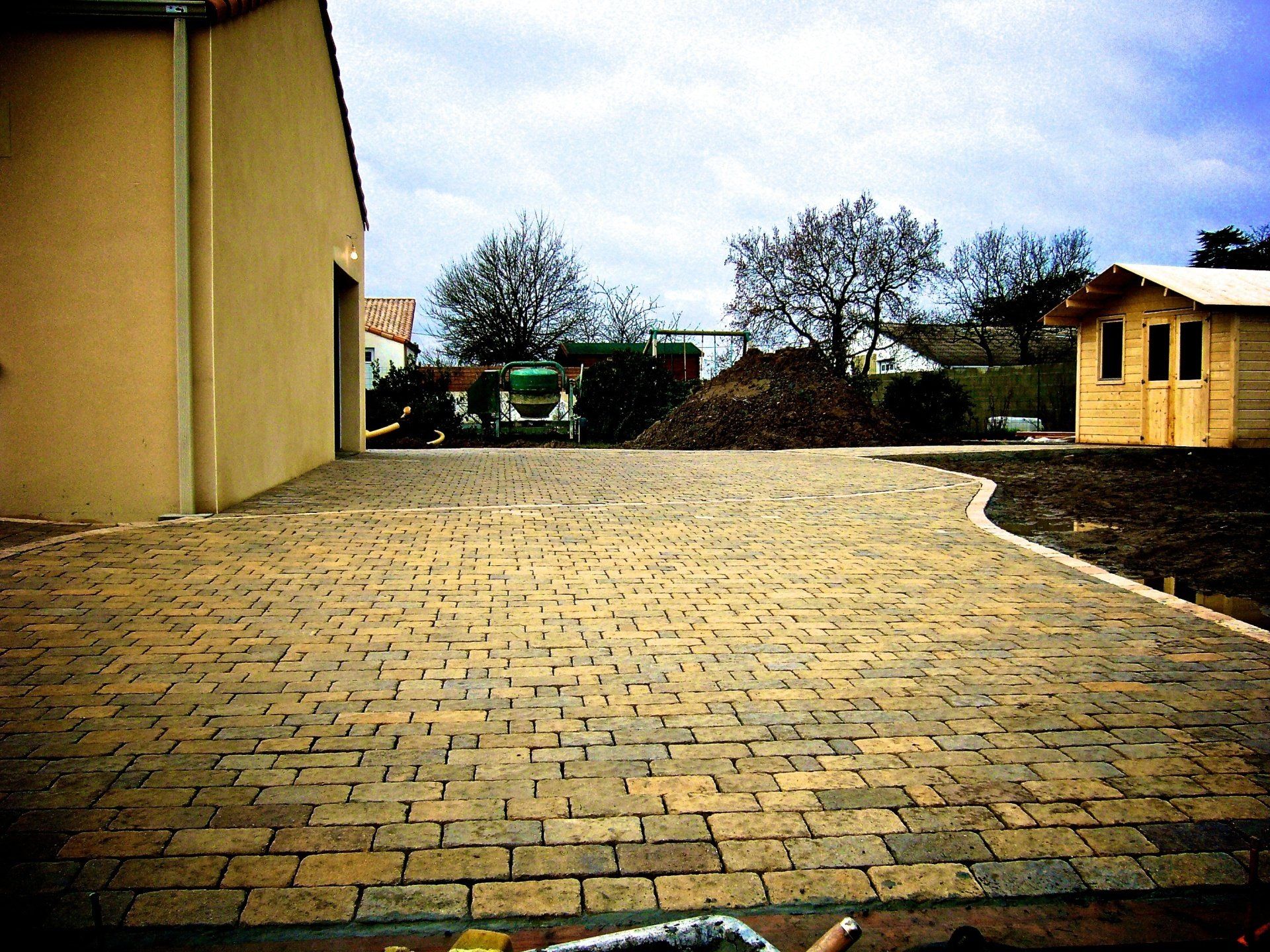 Pavés dans le jardin