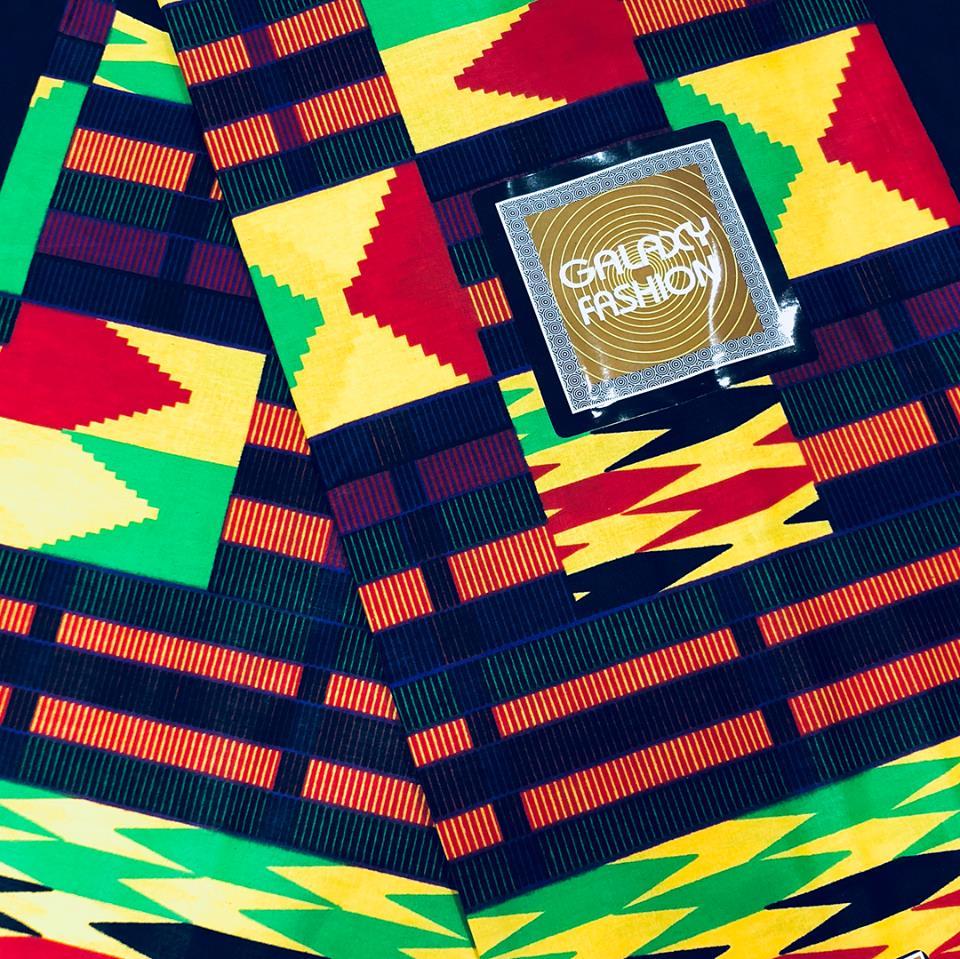 Tissu wax dans les tons bleu/vert