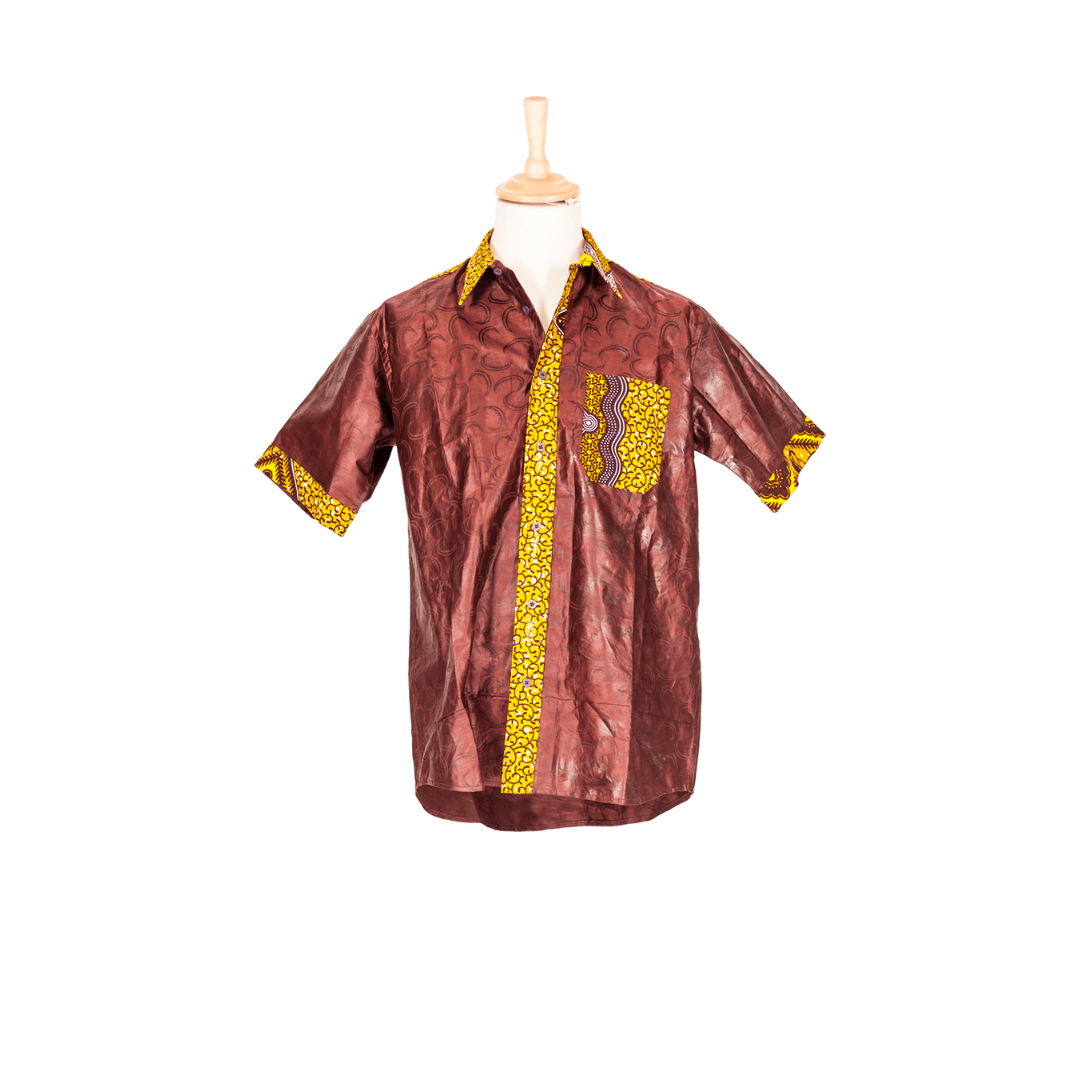 Chemise ocre et jaune