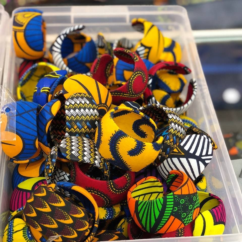 Bagues avec du tissu wax