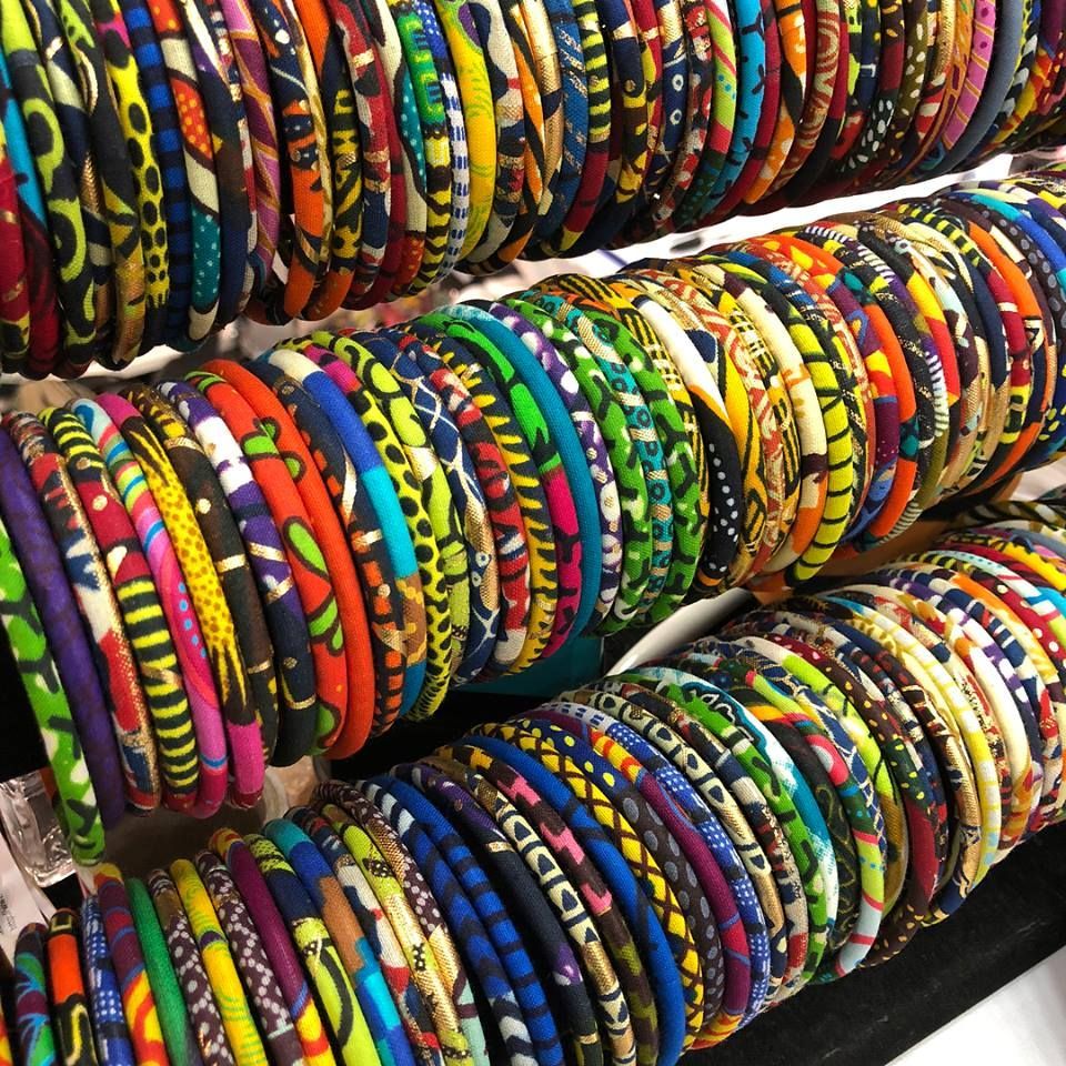 Bracelets en tissu wax