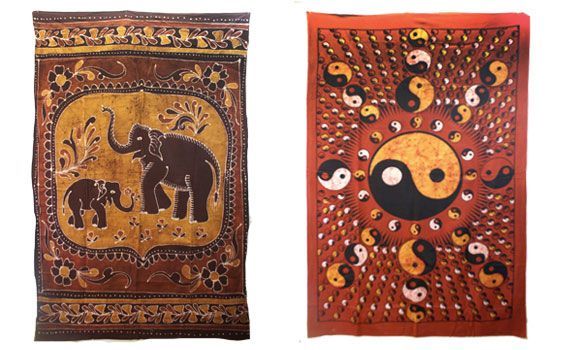 Tentures dans les tons rouges