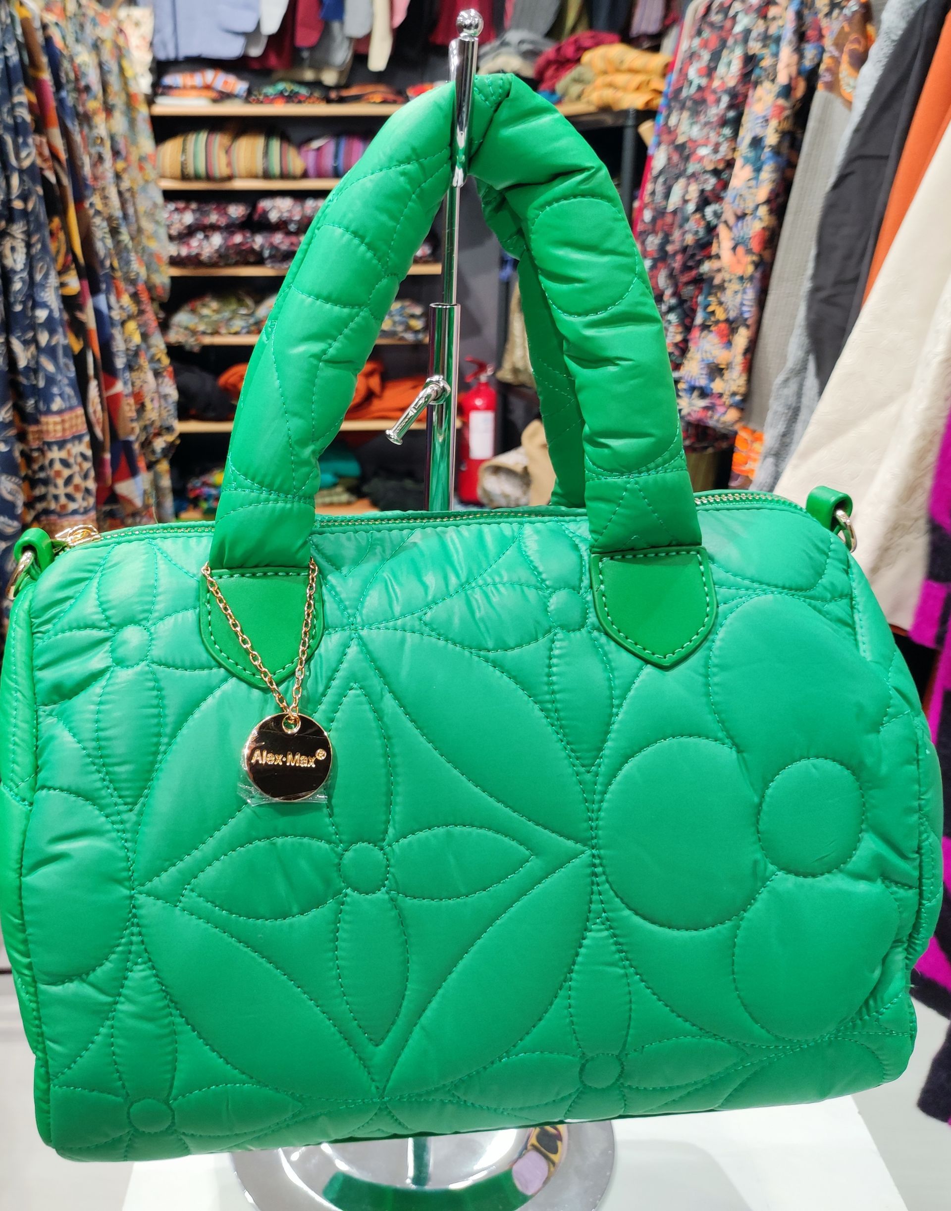 Sac tissu doudoune vert