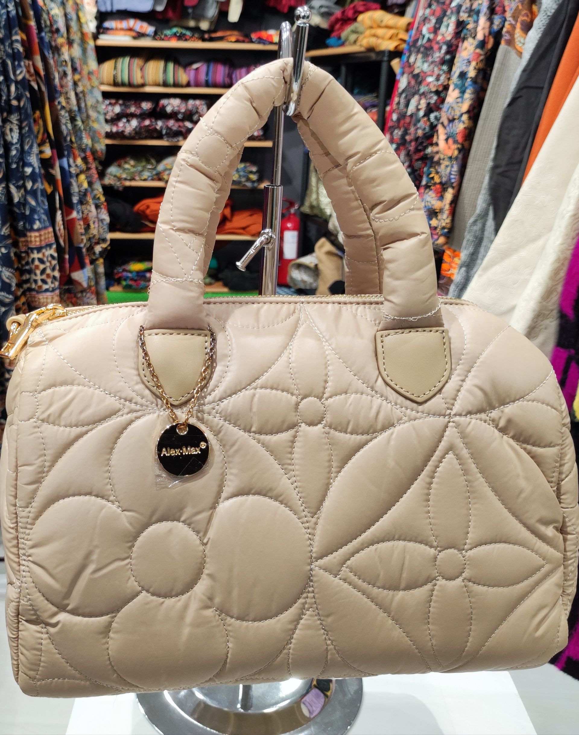 Sac tissu doudoune beige