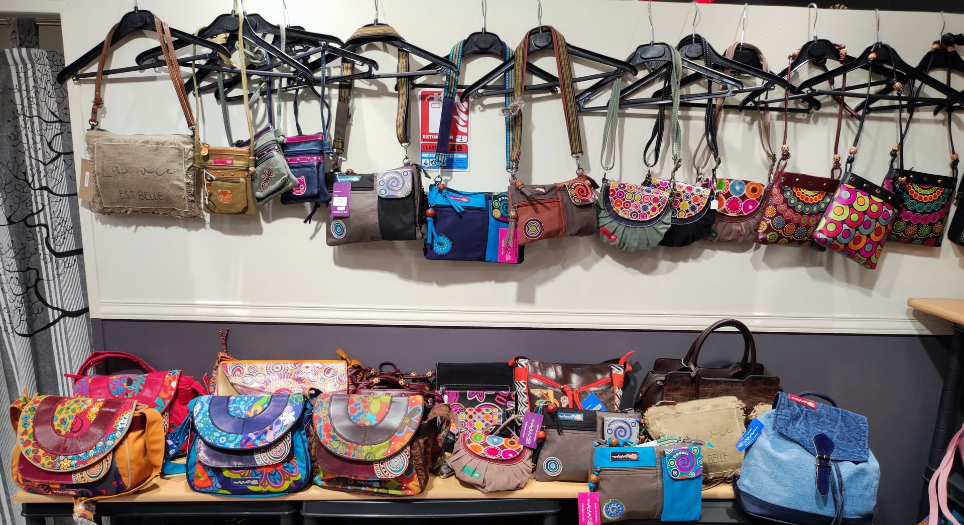 Présentation des sacs en tissu