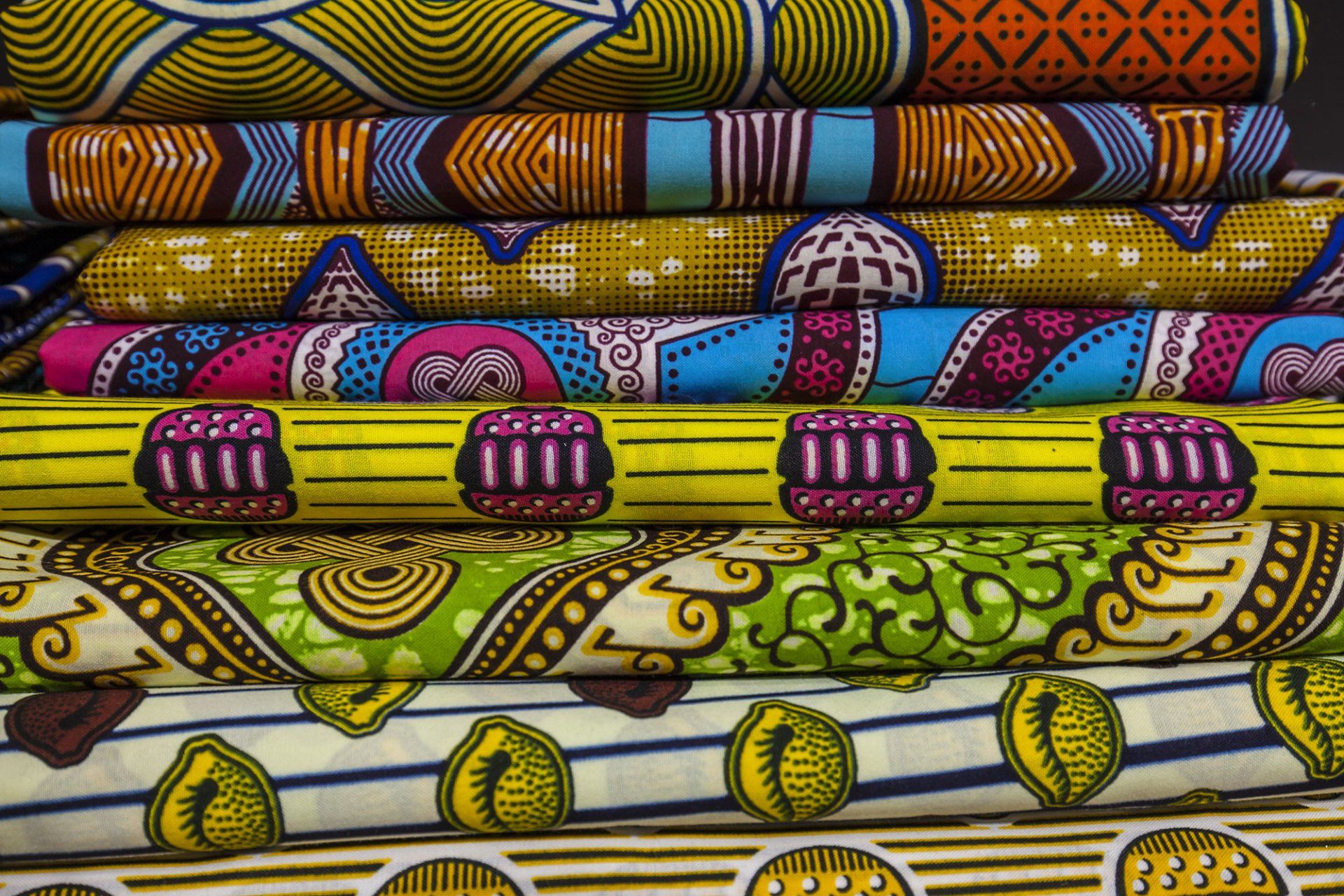 Choix de tissus colorés