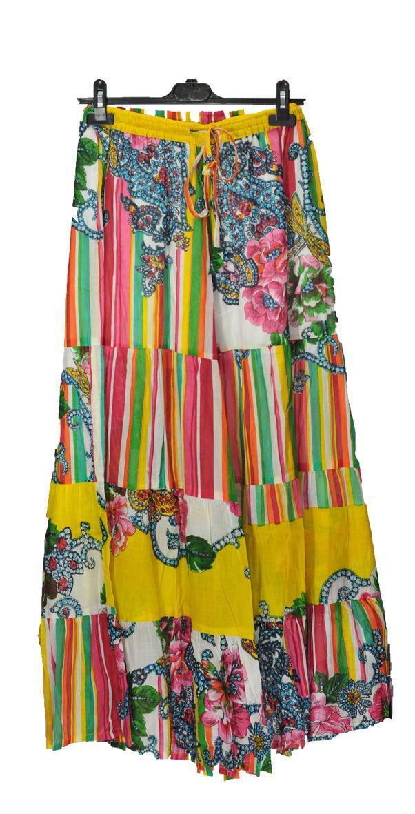 Jupon coloré avec des rayures