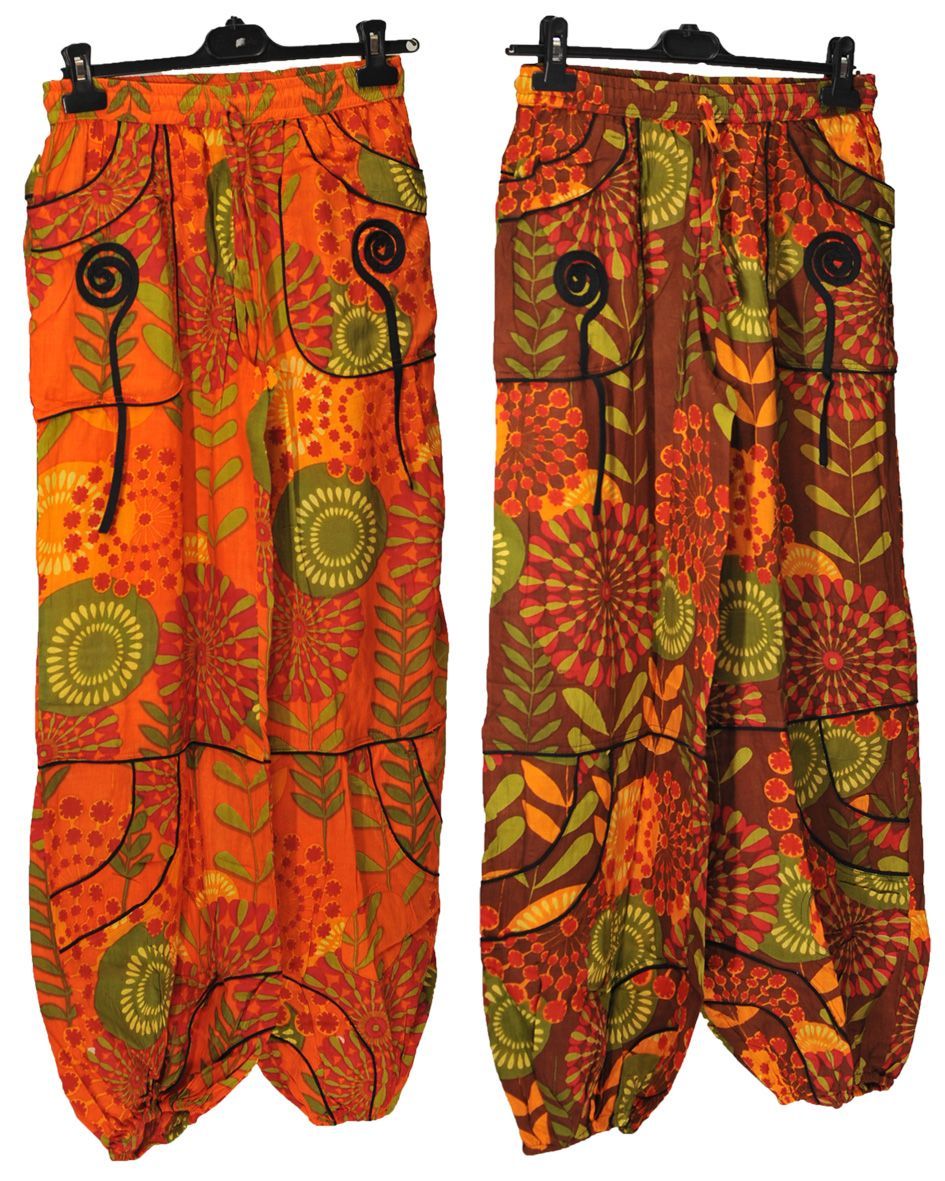 Sarouels dans les tons oranges