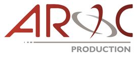Logo de production ARSC en rouge, gris et blanc avec un design stylisé.