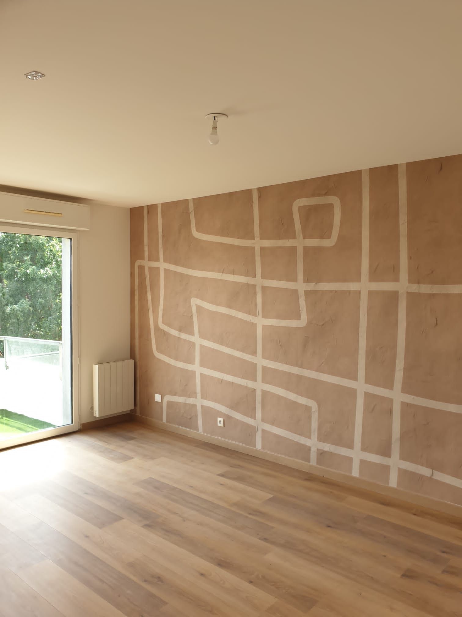 Papier peint ethnique avec des lignes