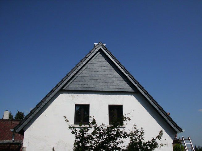 modernisierte Hausfassade