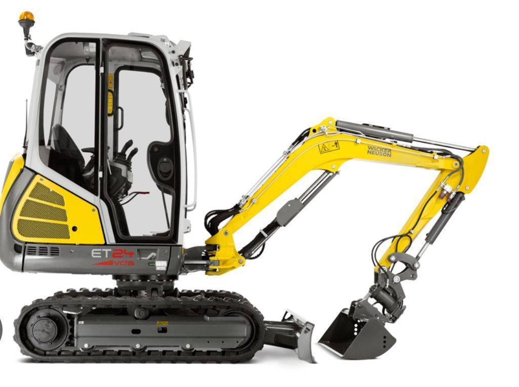 Bild eines gelben Wacker Neuson ET24 vds Baggers