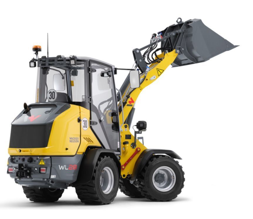 Bild eines gelben Wacker Neuson WL28 Radladers