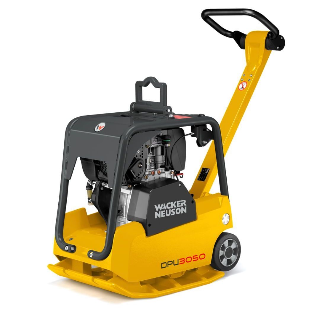 Bild einer gelben Wacker Neuson DPU3050 Rüttel- und Vibrationsplatte