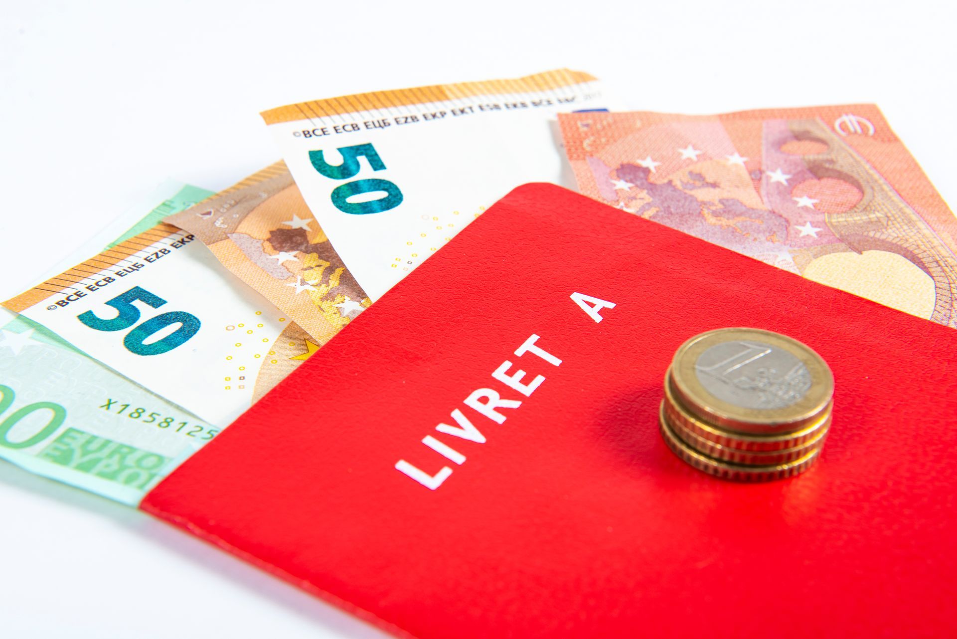 Un livret A avec de l'argent pour un placement financier