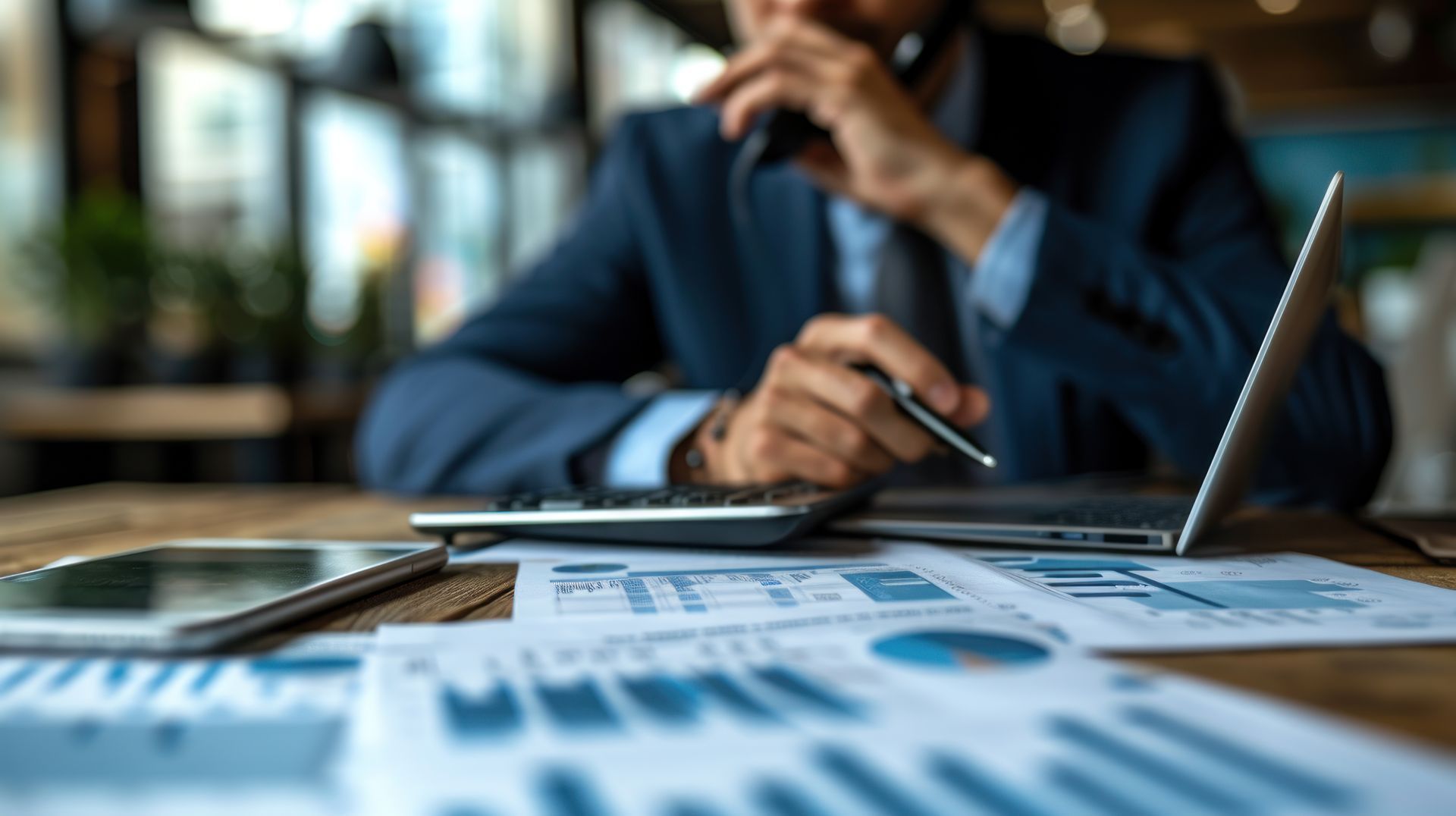 Un homme tenant un crayon établit un crédit pour une entreprise
