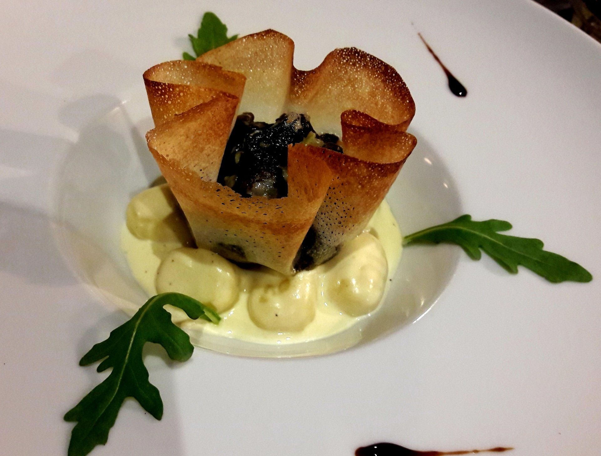 Aumônière et gnocchis en sauce