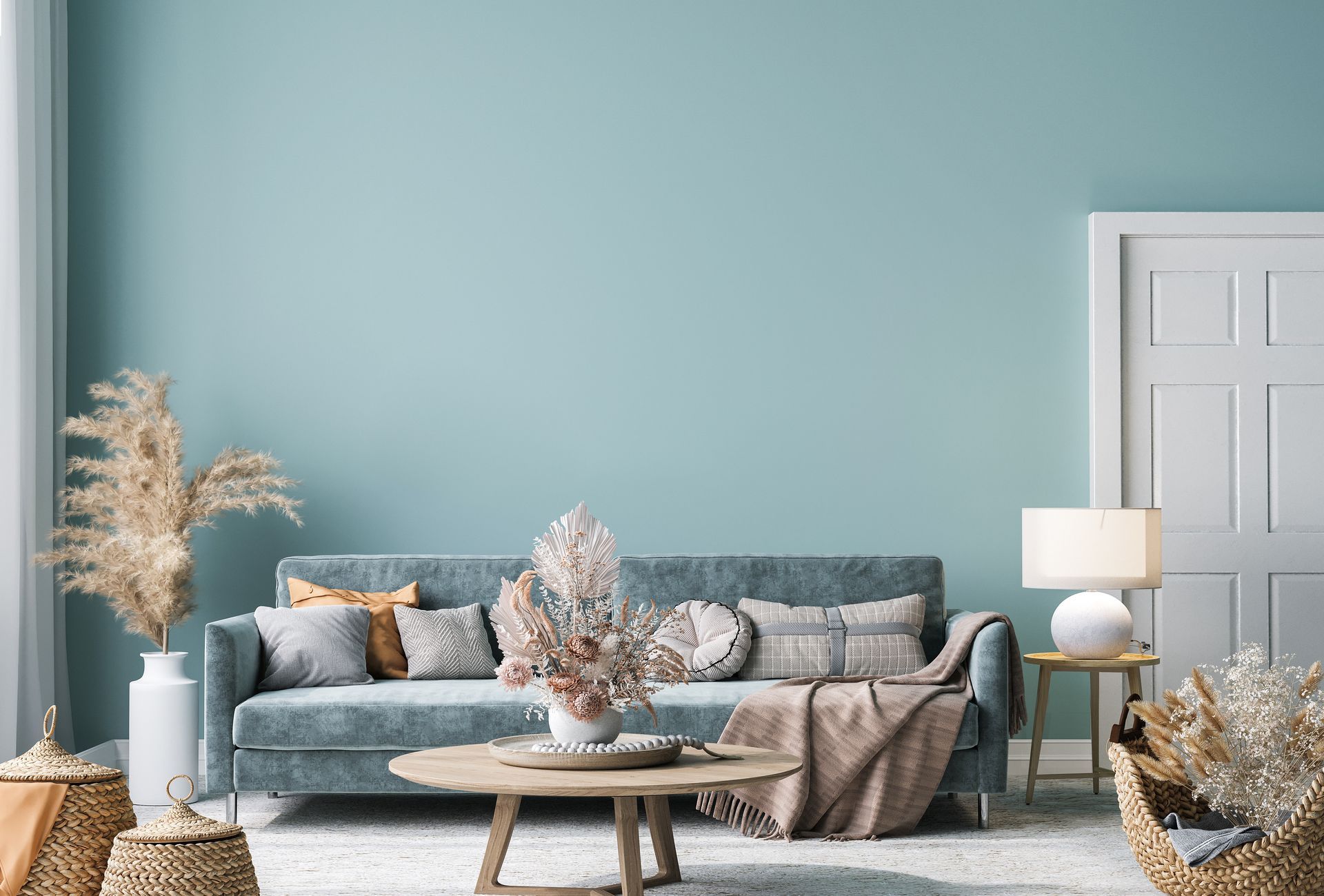 Salon bleu clair