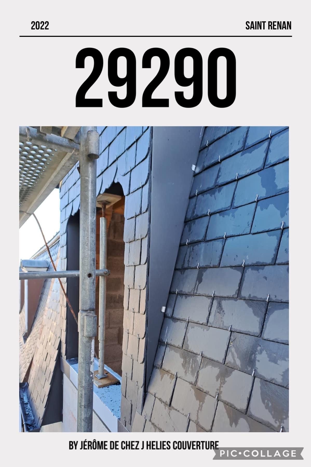 Toiture verticale en ardoises