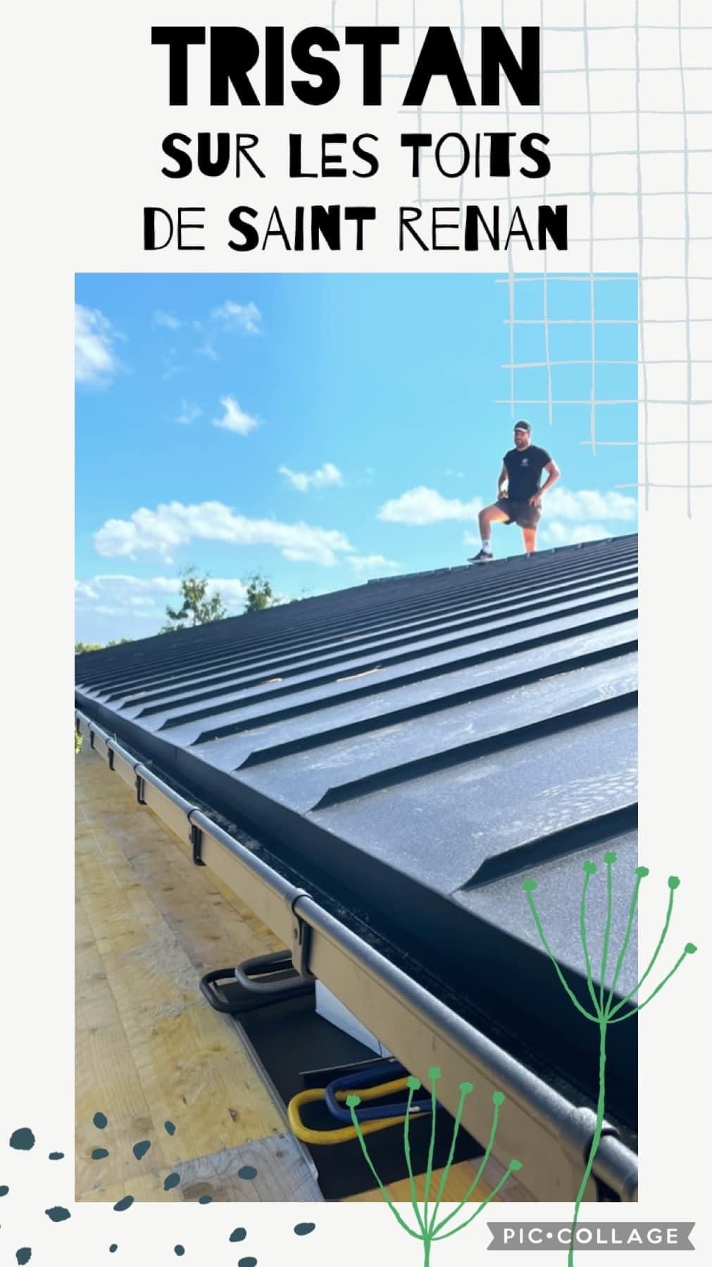 Travail sur un toit de saint renan